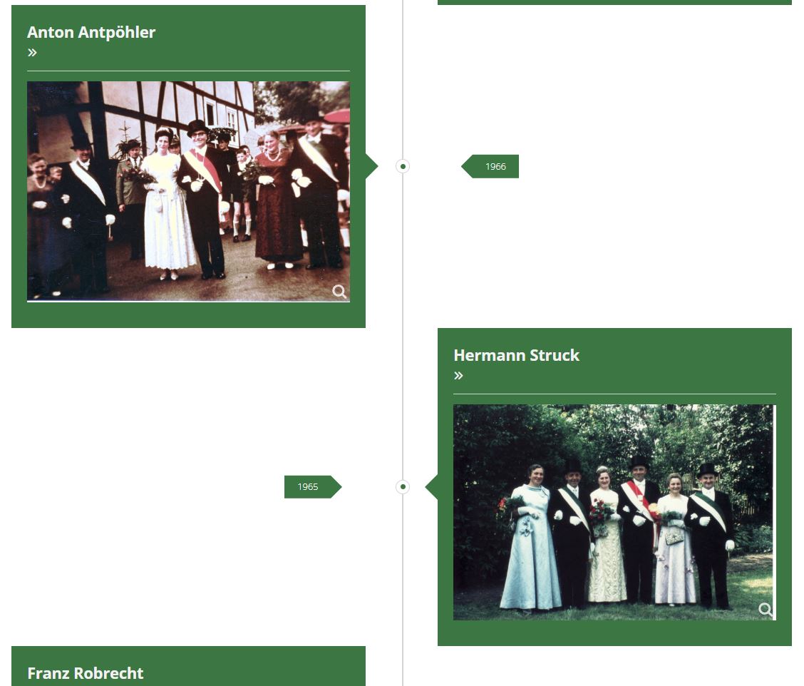 Königspaare in übersichtlicher, interaktiver Zeitleiste